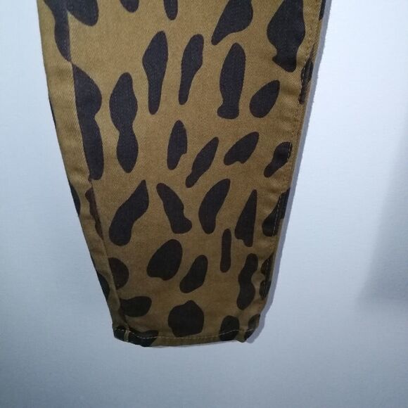 L'AGENCE / REVOLVE Margot Spot Animal Print Stretchy Skinny Cropped Jean Size 24 - Picture 7 of 15